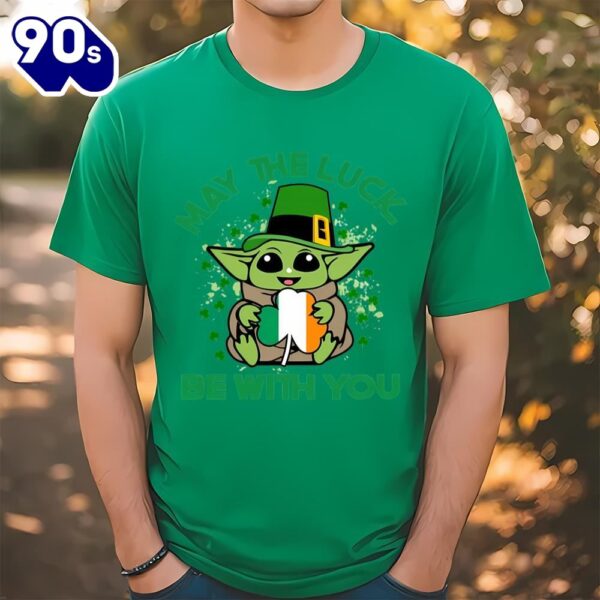 May The Luck Be With You St Patricks Day Shirt, St Patricks Yoda Shirt