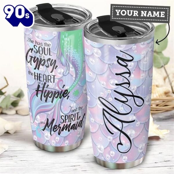 Mermaid Spirit Personalized Hippie Gift For Lover Day Travel Tumbler