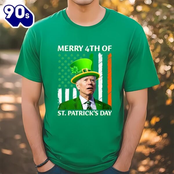 Merry 4th of Patricks Day Funny Joe Biden T-Shirt