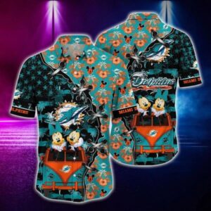 Miami Dolphins Hawaiian Shirt Mickey And Minnie Style Shirt
