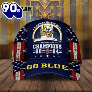 Michigan Football Rose Bowl Game Champions 2024 Go Blue Hat