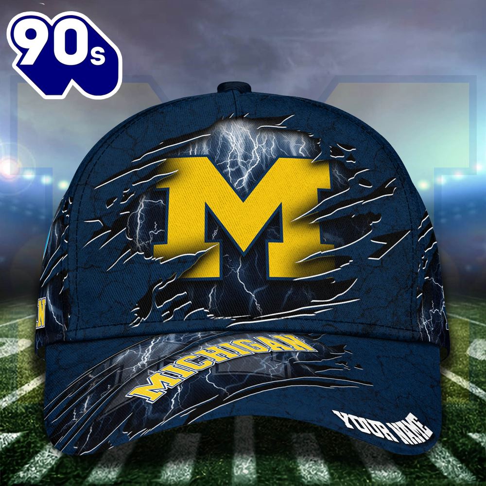 Michigan Wolverines Cap Custom Your Name And Number NCAA Cap