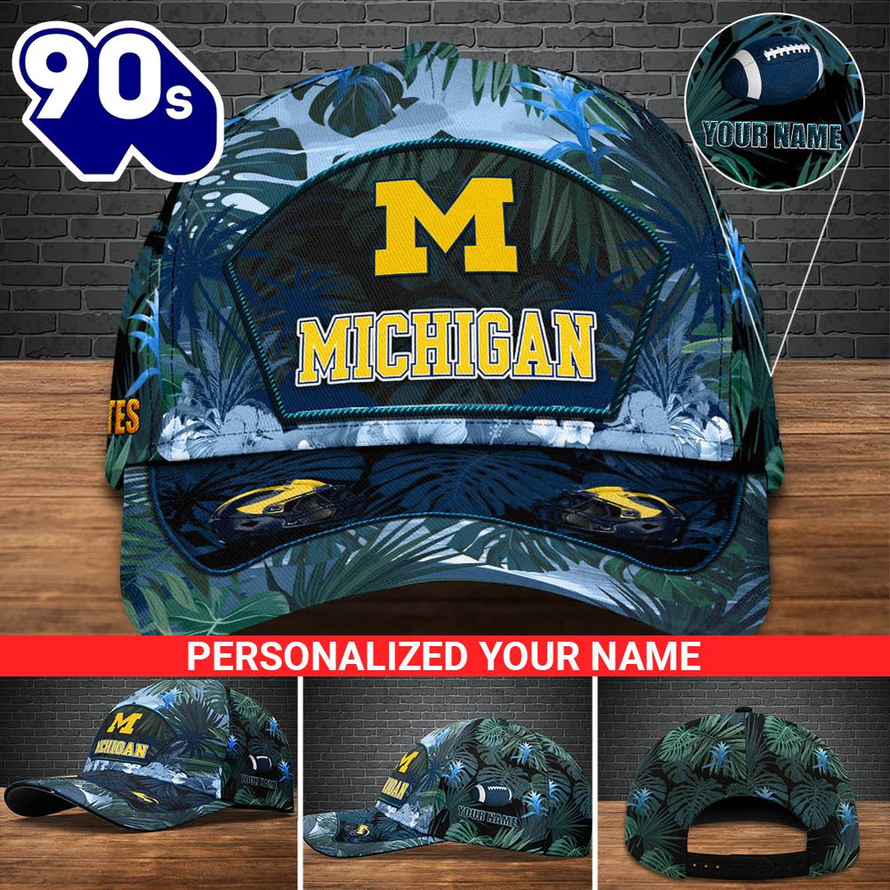 Michigan Wolverines Football Team Cap Personalized Your Name NCAA Cap