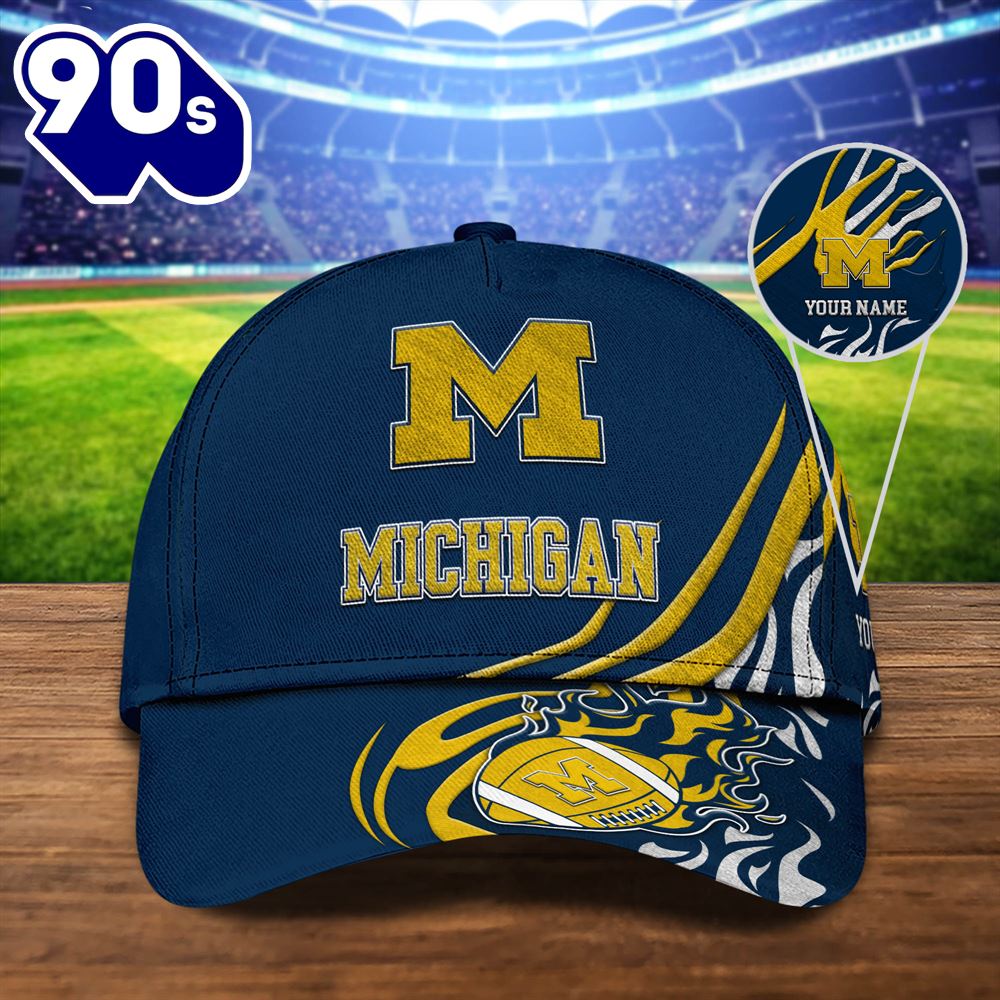 Michigan Wolverines Sport Cap Personalized Your Name NCAA Cap