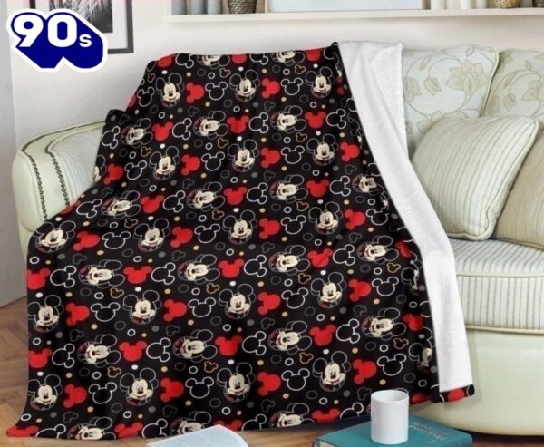 Mickey’s Face Walt Disney Fleece Blanket Gift For Fan