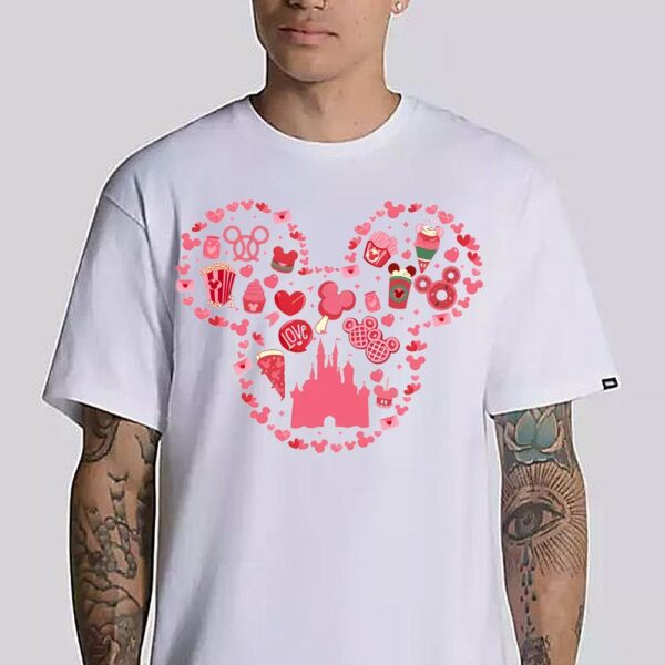 Mickey And Minnie Ears T-Shirt For Valentines DayDisneyworld Valentines Travel Shirt