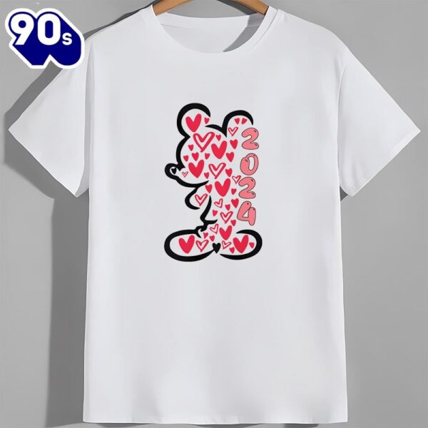 Mickey And Minnie Happy 2024 Valentine’s Day T-Shirt