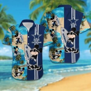 Mickey Dallas Cowboys Hawaiian Shirt…