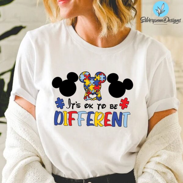 Mickey It’s Ok To Be Different Disney Autism Awareness Shirt