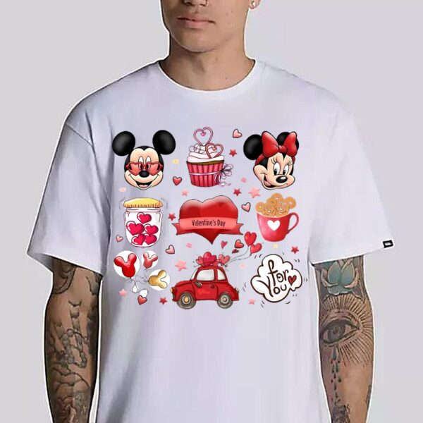 Mickey Minnie Valentine’s Day Shirt Mickey Valentine Snacks Shirt