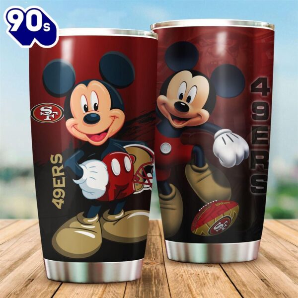 Mickey Mouse Disney San Francisco 49ers NFL Football Teams Big Logo 17 Gift For Fan Travel Tumbler