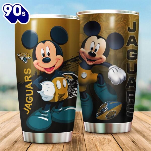 Mickey Mouse Jacksonville Jaguars NFL Football Teams Big Logo 9 Gift For Fan Travel Tumbler