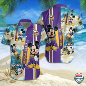 Minnesota Vikings Mickey Mouse Hawaiian…