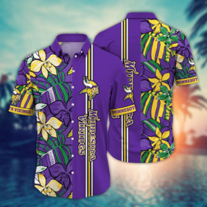 Minnesota Vikings NFL Hawaiian Shirt Leisure Aloha Shirt