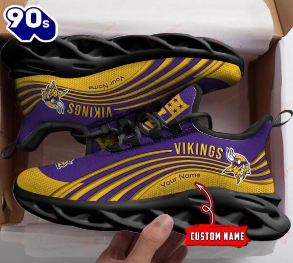 Minnesota Vikings NFL Personalized Clunky Shoes Running Adults