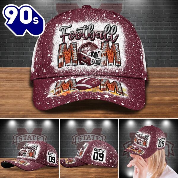 Mississippi State Bulldogs Bleached Cap Custom Your Name And Number NCAA Cap