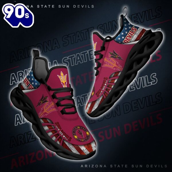 NCAA Arizona State Sun Devils Black And White Clunky Shoes New Style For Fans