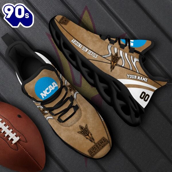 NCAA Arizona State Sun Devils Black Max Soul Shoes