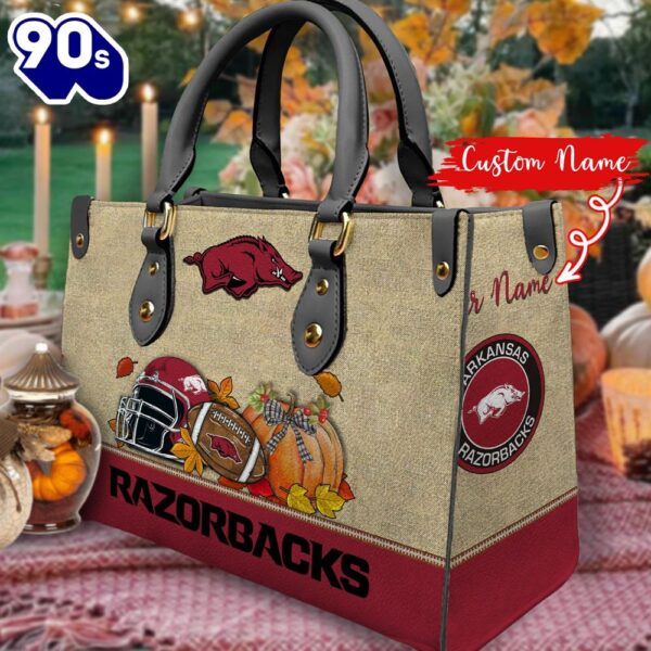 NCAA Arkansas Razorbacks Autumn Women Leather Hand Bag 2208DS005