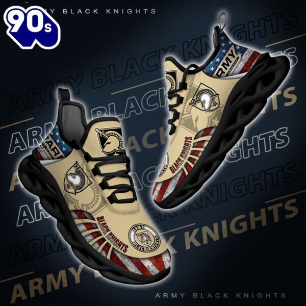 NCAA Army Black Knights Black And White Clunky Shoes New Style For Fans