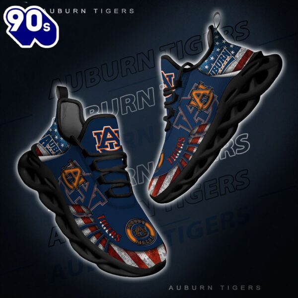NCAA Auburn Tigers Black And White Clunky Shoes New Style For Fans