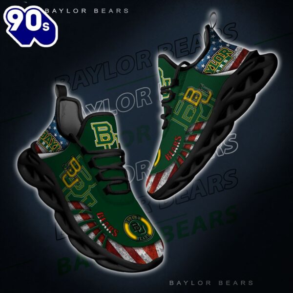 NCAA Baylor Bears Black And White Clunky Shoes New Style For Fans