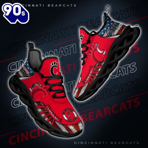 NCAA Cincinnati Bearcats Black And White Clunky Shoes New Style For Fans