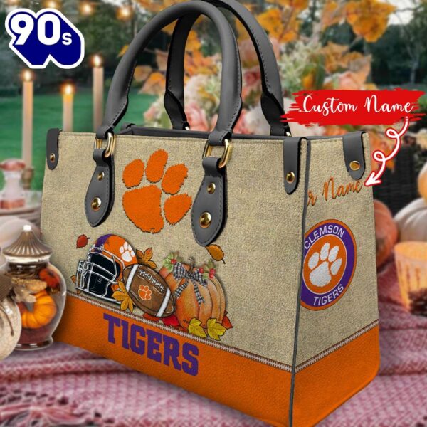 NCAA Clemson Tigers Autumn Women Leather Hand Bag 2208DS005