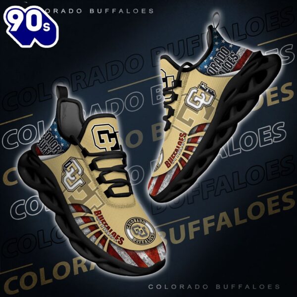 NCAA Colorado Buffaloes Black And White Clunky Shoes New Style For Fans