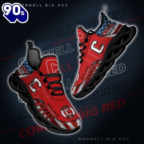 NCAA Cornell Big Red Black And White Clunky Shoes New Style For Fans