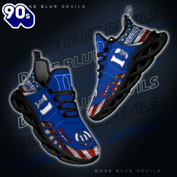NCAA Duke Blue Devils Black And White Clunky Shoes New Style For Fans