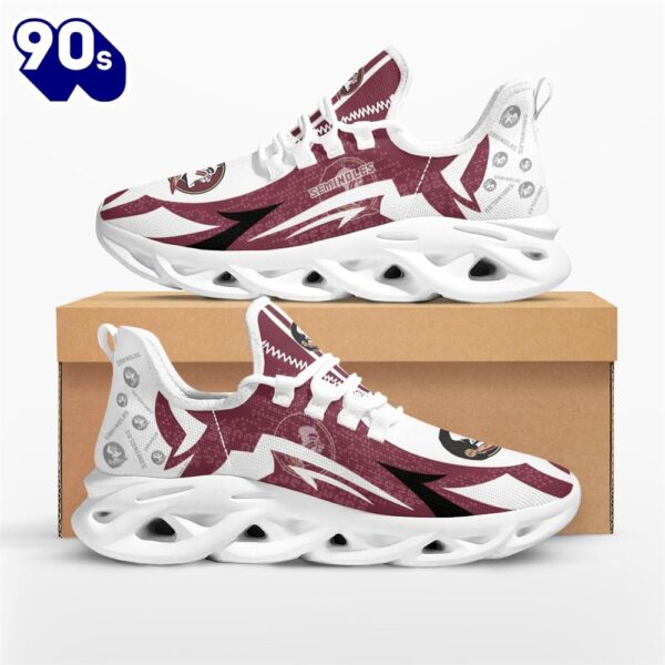 NCAA Florida State Seminoles Symbol Geometric Pattern Max Soul Shoes