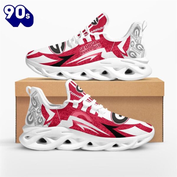 NCAA Georgia Bulldogs Symbol Geometric Pattern Max Soul Shoes
