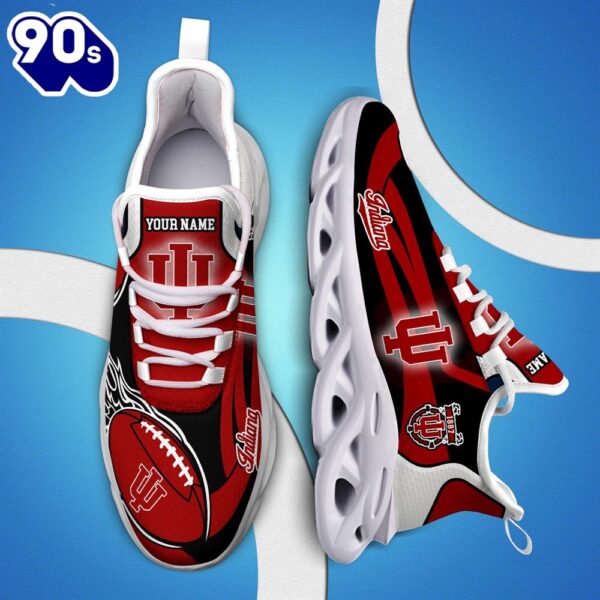 NCAA Indiana Hoosiers White C Sneakers Personalized Your Name