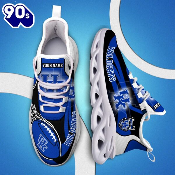 NCAA Kentucky Wildcats White C Sneakers Personalized Your Name
