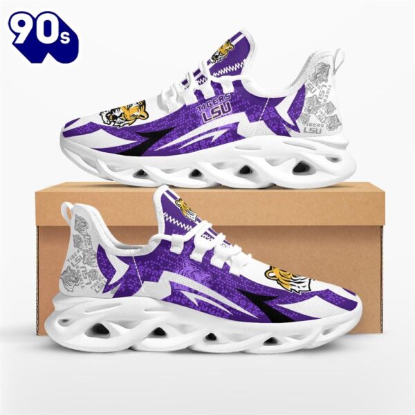 NCAA LSU Tigers Symbol Geometric Pattern Max Soul Shoes