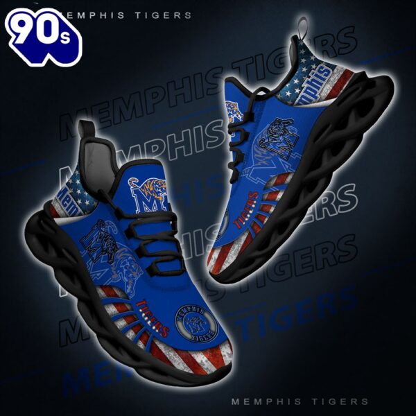NCAA Memphis Tigers Black And White Clunky Shoes New Style For Fans
