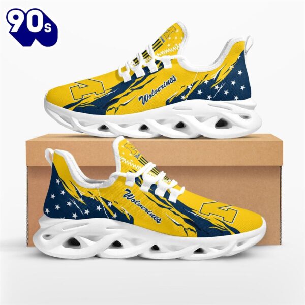 NCAA Michigan Wolverines Stars and Stripes M Soul Shoes
