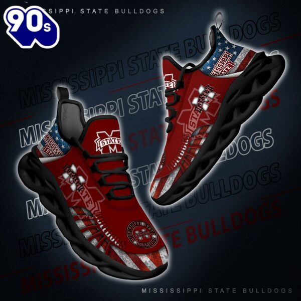 NCAA Mississippi State Bulldogs Black And White Clunky Shoes New Style For Fans