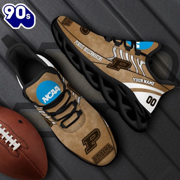 NCAA Purdue Boilermakers Black Max Soul Shoes