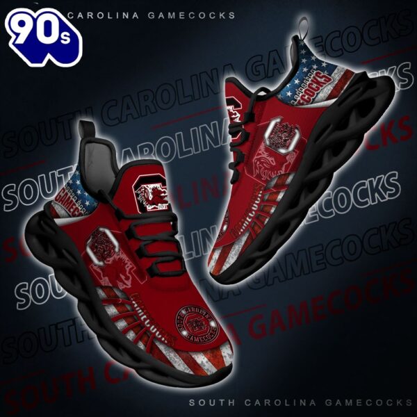 NCAA South Carolina Gamecocks Black And White Clunky Shoes New Style For Fans