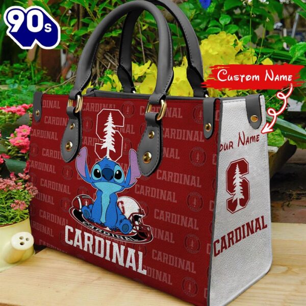 NCAA Stanford Cardinal Stitch Women Leather Hand Bag