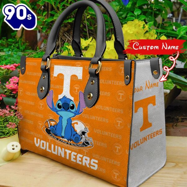 NCAA Tennessee Volunteers Stitch Women Leather Hand Bag