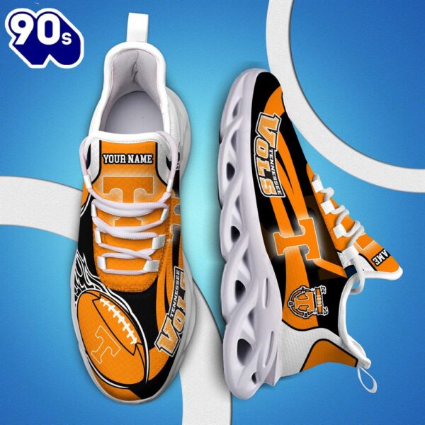 NCAA Tennessee Volunteers White C Sneakers Personalized Your Name