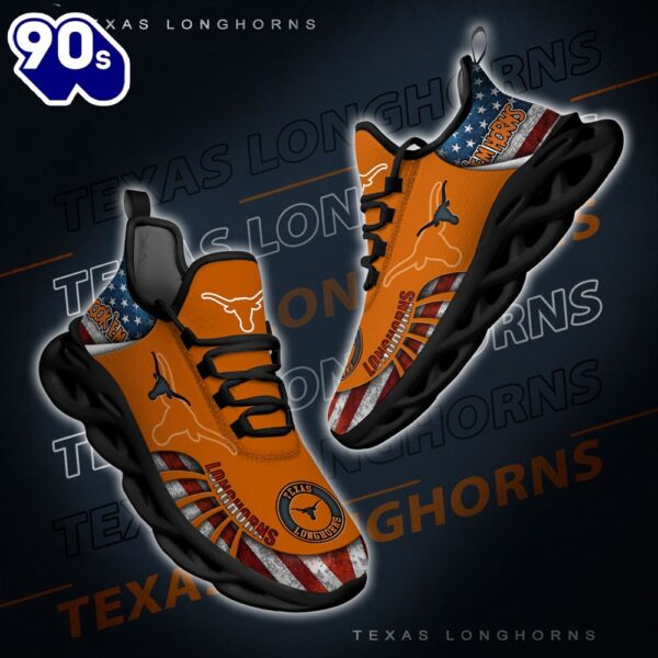 NCAA Texas Longhorns Black And White Clunky Shoes New Style For Fans