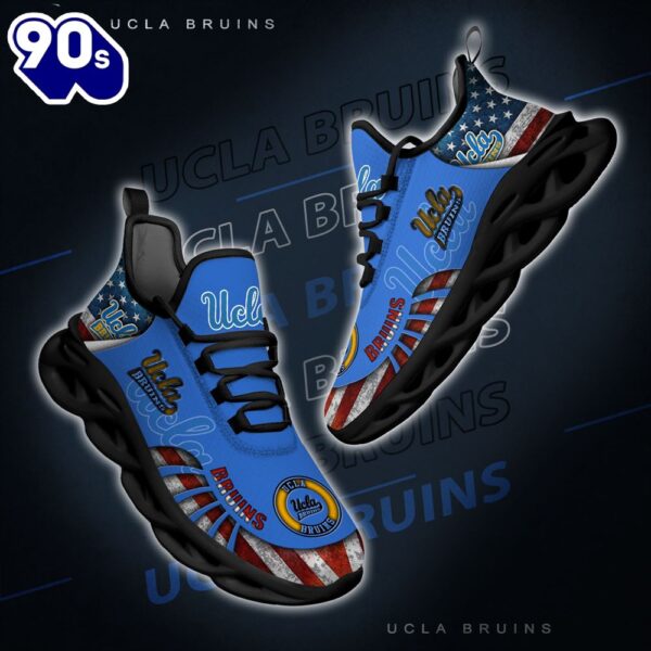 NCAA UCLA Bruins Black And White Clunky Shoes New Style For Fans