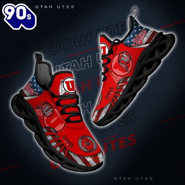 NCAA Utah Utes Black And White Clunky Shoes New Style For Fans