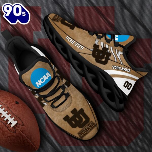 NCAA Utah Utes Black Max Soul Shoes
