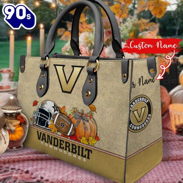 NCAA Vanderbilt Commodores Autumn Women Leather Hand Bag 2208DS005