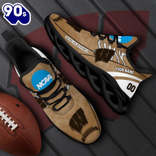 NCAA Wisconsin Badgers Black Max Soul Shoes
